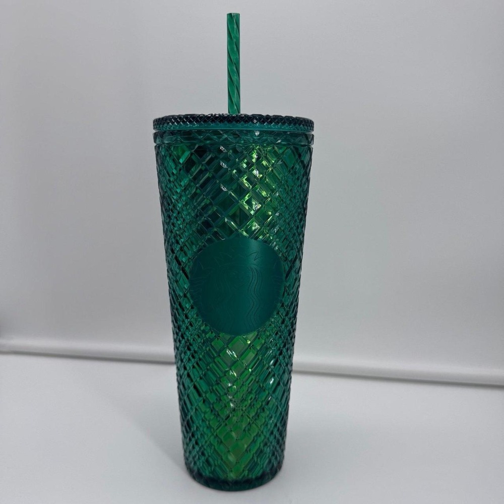 Starbucks | Holiday Green Jeweled Gem Tumbler Cold Cup - Venti 24 oz NWT